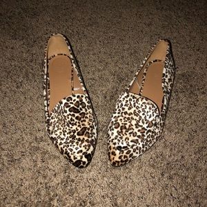 Leopard print flats